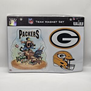 NFL Green Bay Packers Team Magnet Set Rico Helmet Logo Gary Patterson Magnet